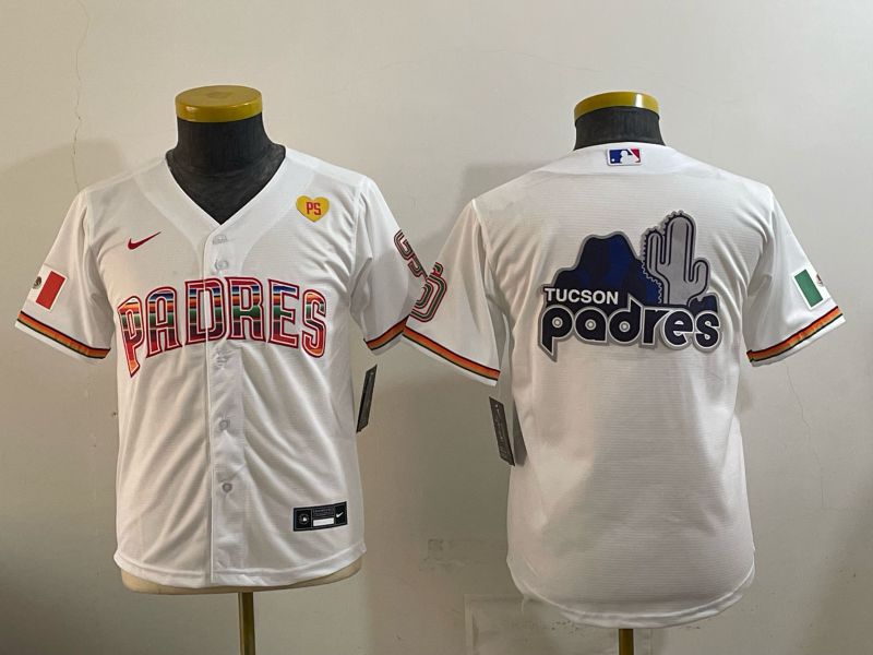 Youth 2026 San Diego Padres Blank White Game Nike MLB Jersey style 05->miami dolphins->NFL Jersey